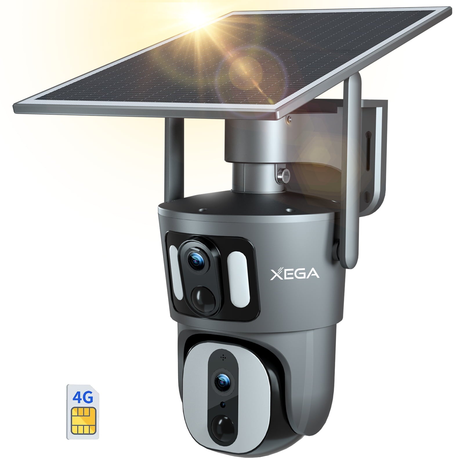 Xega XG-06 4G LTE Überwachungskamera Aussen mit Solarpanel und SIM-Karte