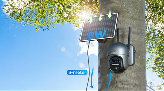 Solar-Überwachungskamera für den Außenbereich, 6 W Leistung