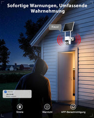 Xega 24/7 AOV 4G LTE Überwachungskamera Aussen Solar & Akku mit SIM Karte.