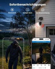Xega 4G LTE Doppelte Linse Überwachungskamera Solar Ohne WLAN mit SIM-Karte.