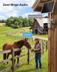 Xega 24/7 AOV 4G LTE Überwachungskamera Aussen Solar & Akku mit SIM Karte.