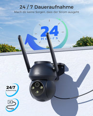 Xega Caméra 4G Extérieure 2K HD – PTZ, Vision Nocturne Colorée, Détection Humaine, Audio Bidirectionnel, IP66