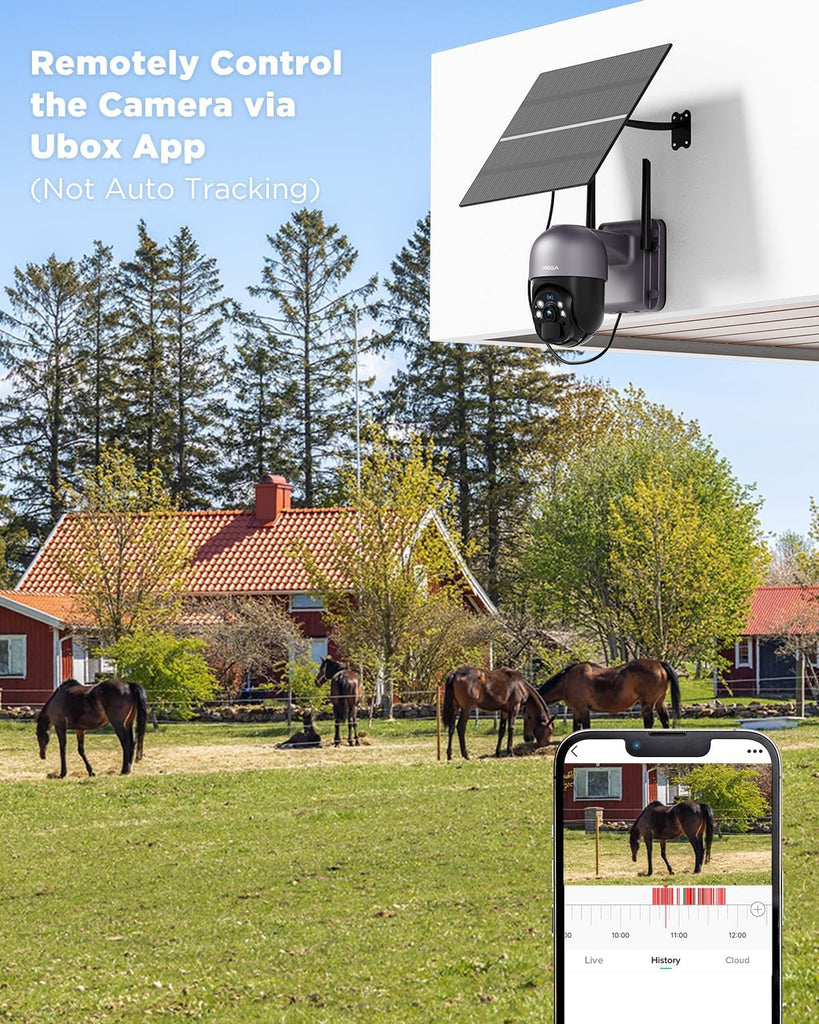 Xega 4G LTE Überwachungskamera-20W Solarpanel  20000mAh Akku & 2K HD Farb-Nachtsicht und Zwei-Wege-Audio