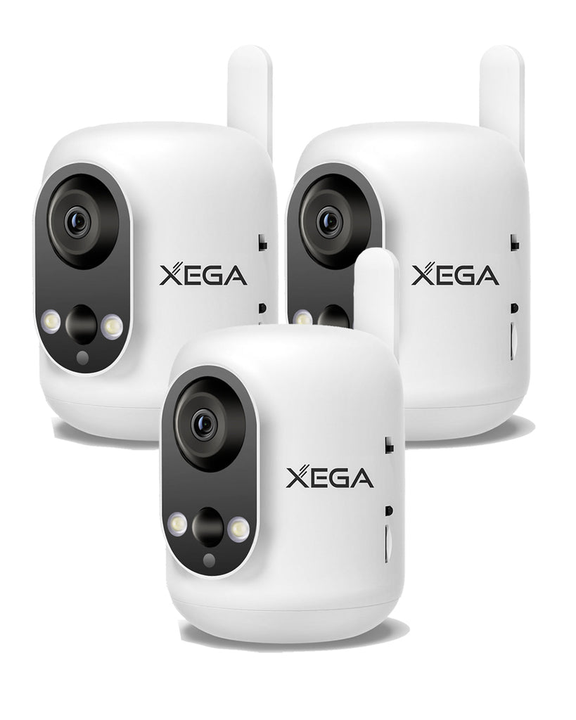 Xega 4G LTE-Innenüberwachungskamera mit SIM-Karte, kabellos, für Babys, Haustiere und Senioren, 6000 mAh Akku, PIR-Erkennung