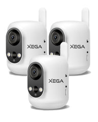 Xega 4G LTE-Innenüberwachungskamera mit SIM-Karte, kabellos, für Babys, Haustiere und Senioren, 6000 mAh Akku, PIR-Erkennung