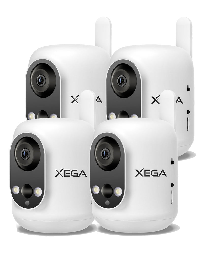 Xega 4G LTE-Innenüberwachungskamera mit SIM-Karte, kabellos, für Babys, Haustiere und Senioren, 6000 mAh Akku, PIR-Erkennung