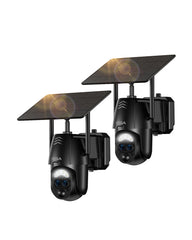 Xega 2K WIFI Outdoor Solar Überwachungskamera mit Dual Objektiv & 12x Hybrid Zoom