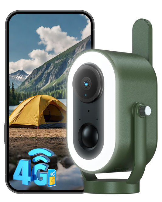 Xega 4G LTE Überwachungskamera Magnetische mit SIM Karte 2K HD kabellose Ohne WLAN Kamera Tragbare Außen 6000mAh Batterie PIR Menschliche Erkennung für RV/Camping/Reisen/Picknick/Zwischenparken IP65