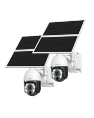 Xega 5MP【10X Optischer Zoom】4G LTE Überwachungskamera Aussen mit SIM Kart 24/7 Aufnahme 20W Solarpanel  30,000mAh Akku PTZ Kamera ohne WLAN