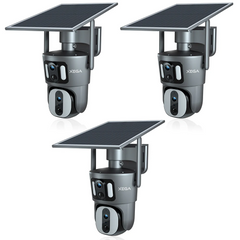 Xega 4G LTE Überwachungskamera ohne WLAN-Dual Lens 360° Blickwinkel & Dual Screen Colour Night Vision