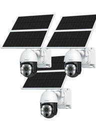 Xega 5MP【10X Optischer Zoom】4G LTE Überwachungskamera Aussen mit SIM Kart 24/7 Aufnahme 20W Solarpanel  30,000mAh Akku PTZ Kamera ohne WLAN