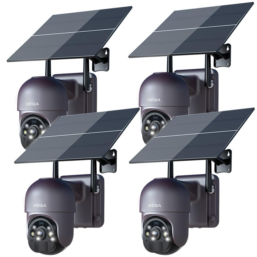 Xega 4G LTE Überwachungskamera-20W Solarpanel  20000mAh Akku & 2K HD Farb-Nachtsicht und Zwei-Wege-Audio