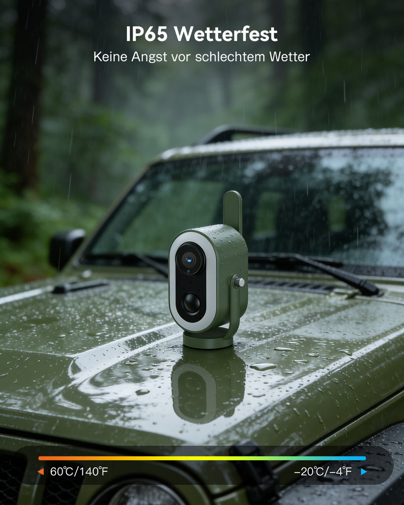 Xega 4G LTE Überwachungskamera Magnetische mit SIM Karte 2K HD kabellose Ohne WLAN Kamera Tragbare Außen 6000mAh Batterie.