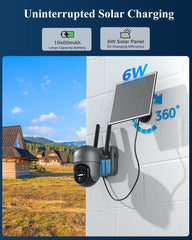 Xega XG-16 4G LTE 12X Hybrid-Zoom Überwachungskamera Aussen,2K PTZ Dual-Lens,10400mAh Battery,PIR/AI Humanoide Erkennung,30m Farbnachtsicht.