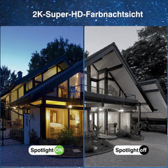Xega 4G LTE drahtlose Solar-Außenüberwachungskamera mit SIM-Karte und 2K-Farb-Nachtsicht