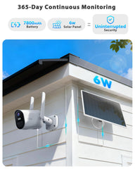 Xega 4G LTE Überwachungskamera mit SIM Karte, Aussen Solar Kamera Ohne WLAN mit 2K Farb-Nachtsicht,PIR Erkennung & Bereichserkennung,7800-mAh-Akku,6W Solarpanel,2-Wege-Audio,TF/Cloud,Wasserdicht IP66