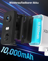 Xega 4G Überwachungskamera mit SIM Karte, akku 10000mAh,PIR Bewegungserkennung,3MP Farbe Nachtsicht,2-Wege Audio,Sirene Alarm,180°Schwenkbereich.