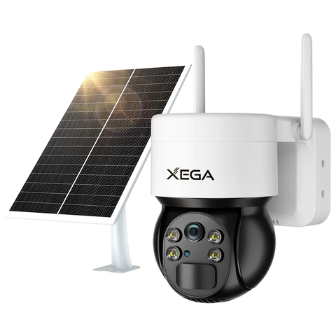 Xega XG-03 4G LTE Überwachungskamera mit SIM-Karte,2K HD Farbe Nachtsicht 355°/120°, keine WiFi, PIR-Bewegungserkennung.