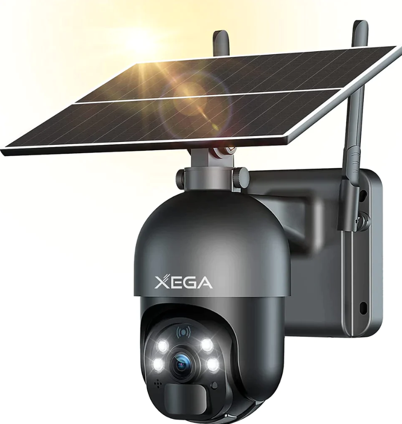 Xega 3G/4G LTE Überwachungskameras mit SIM Karte Ohne WLAN ,2K 3MP PTZ IP Kamera Outdoor Solar Akku,PIR Bewegungserkennung,HD Nachtsicht, 355° Weitsicht,Zwei Wege Audio,IP66.