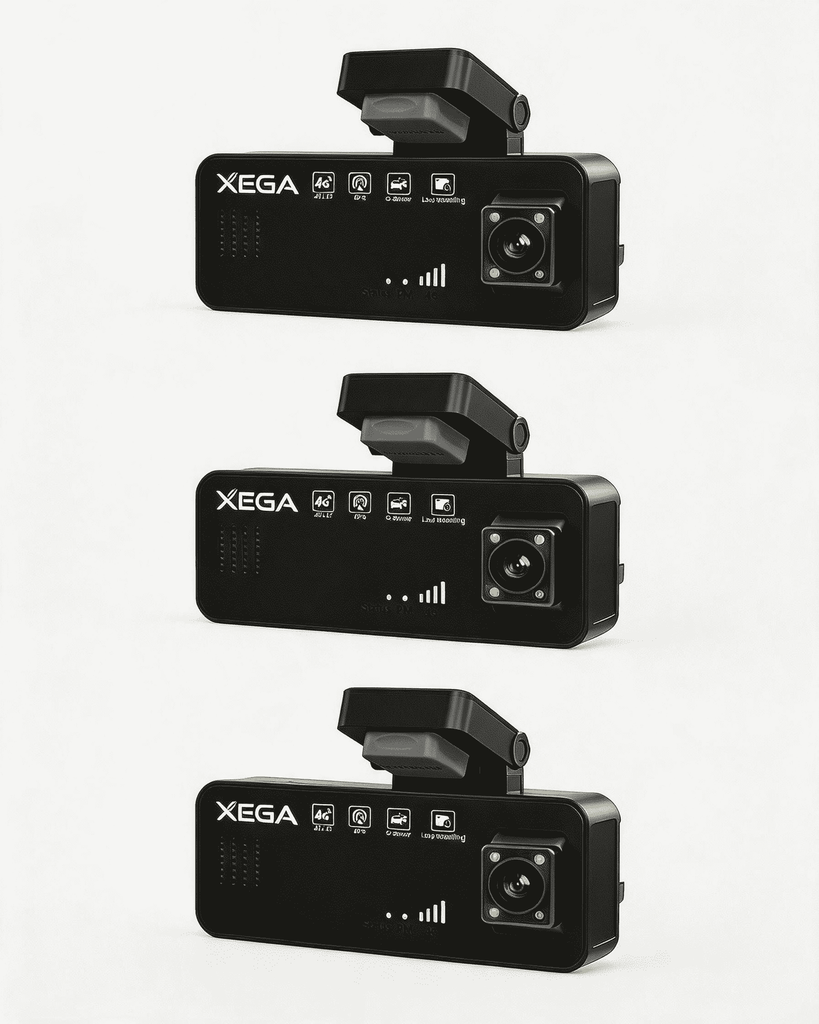 XEGA 2K 4G LTE Dashcam Auto Vorne Hinten mit SIM Karte, Dashcam mit Parküberwachung, App-Zugriff, 2-Wege Talk, Bewegungserkennung, Nachtsicht, GPS, Privater Modus.
