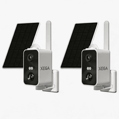 Xega 4G Überwachungskamera mit SIM Karte, akku 10000mAh,PIR Bewegungserkennung,3MP Farbe Nachtsicht,2-Wege Audio,Sirene Alarm,180°Schwenkbereich.